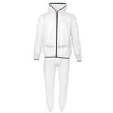 Maxbell Unisex Cycling Rain Jacket Windproof Rain Coat Outdoor Rain Suit White S
