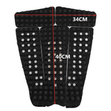 Maxbell 5 Pieces Square Grooved EVA Surfboard SUP Traction Deck Grip Tail Pad Black