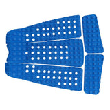 Maxbell 5 Pieces Square Grooved EVA Surfboard SUP Traction Deck Grip Tail Pad Blue