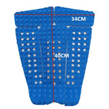 Maxbell 5 Pieces Square Grooved EVA Surfboard SUP Traction Deck Grip Tail Pad Blue
