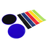 Maxbell Glider Slide Discs Fitness Exercise Gliding Slider & Resistance Loop Blue