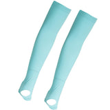 Maxbell 1 Pair Cooling Cycling Bicycle Arm Sleeves Cover Fingertip Blue
