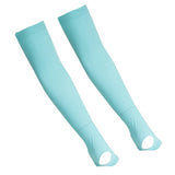 Maxbell 1 Pair Cooling Cycling Bicycle Arm Sleeves Cover Fingertip Blue