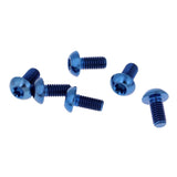 Maxbell 6pcs M5 x10/12mm Bike T25 Head Screw Disc Brake Rotor Bolts Blue  M5×10mm
