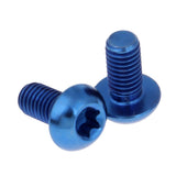 Maxbell 6pcs M5 x10/12mm Bike T25 Head Screw Disc Brake Rotor Bolts Blue  M5×10mm