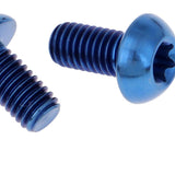 Maxbell 6pcs M5 x10/12mm Bike T25 Head Screw Disc Brake Rotor Bolts Blue  M5×10mm