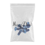 Maxbell 6pcs M5 x10/12mm Bike T25 Head Screw Disc Brake Rotor Bolts Blue  M5×10mm