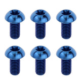 Maxbell 6pcs M5 x10/12mm Bike T25 Head Screw Disc Brake Rotor Bolts Blue  M5×10mm