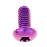 Maxbell 6pcs M5 x10/12mm Bike T25 Head Screw Disc Brake Rotor Bolts Purple  M5×12mm