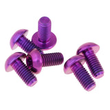 Maxbell 6pcs M5 x10/12mm Bike T25 Head Screw Disc Brake Rotor Bolts Purple  M5×12mm