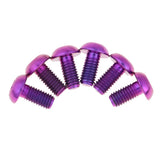 Maxbell 6pcs M5 x10/12mm Bike T25 Head Screw Disc Brake Rotor Bolts Purple  M5×12mm