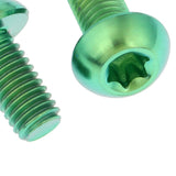 Maxbell 6pcs M5 x10/12mm Bike T25 Head Screw Disc Brake Rotor Bolts Green  M5×12mm