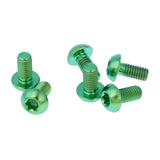Maxbell 6pcs M5 x10/12mm Bike T25 Head Screw Disc Brake Rotor Bolts Green  M5×12mm