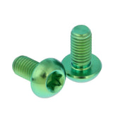 Maxbell 6pcs M5 x10/12mm Bike T25 Head Screw Disc Brake Rotor Bolts Green  M5×12mm