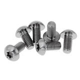 Maxbell 6pcs M5 x10/12mm Bike T25 Head Screw Disc Brake Rotor Bolts Titanium M5×12mm