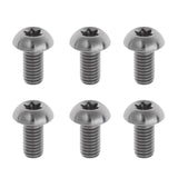 Maxbell 6pcs M5 x10/12mm Bike T25 Head Screw Disc Brake Rotor Bolts Titanium M5×12mm