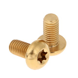 Maxbell 6pcs M5 x10/12mm Bike T25 Head Screw Disc Brake Rotor Bolts Golden  M5×12mm