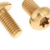 Maxbell 6pcs M5 x10/12mm Bike T25 Head Screw Disc Brake Rotor Bolts Golden  M5×12mm
