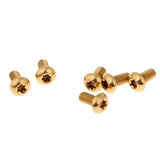 Maxbell 6pcs M5 x10/12mm Bike T25 Head Screw Disc Brake Rotor Bolts Golden  M5×12mm