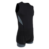 Maxbell Men's Cycling Jersey Sleeveless Vest with Short Pants 3XL Gray Black