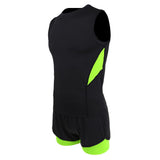 Maxbell Men's Cycling Jersey Sleeveless Vest with Short Pants 3XL Fluo Green Black