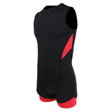 Maxbell Men's Cycling Jersey Sleeveless Vest with Short Pants 3XL Red Black