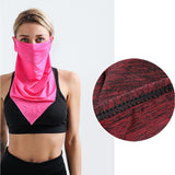 Maxbell Bandana Head Face Mask Fishing Headwear Seamless Neck Tube Scarf Rose Red