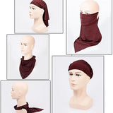 Maxbell Bandana Head Face Mask Fishing Headwear Seamless Neck Tube Scarf Rose Red