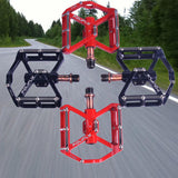 Maxbell 1 Pairs Mountain Bike Pedals Bicycle Bike Large Platform Alloy Pedal Black