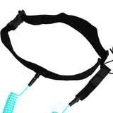 Maxbell 10ft Surfboard SUP Leash Waist Hip Belt Stretch Rope Blue