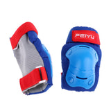 Maxbell 6 Pieces Kids Roller Skating Protective Gear Knee Elbow Wrist Pad Blue   XS