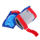 Maxbell 6 Pieces Kids Roller Skating Protective Gear Knee Elbow Wrist Pad Blue   XS