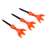 Maxbell 3Pcs Adjustable Golf Tees Plastic Rotatable Golf Tees Golf Tee Set Orange