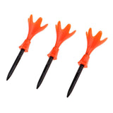 Maxbell 3Pcs Adjustable Golf Tees Plastic Rotatable Golf Tees Golf Tee Set Orange