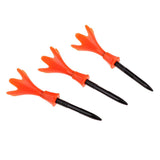 Maxbell 3Pcs Adjustable Golf Tees Plastic Rotatable Golf Tees Golf Tee Set Orange