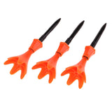 Maxbell 3Pcs Adjustable Golf Tees Plastic Rotatable Golf Tees Golf Tee Set Orange