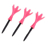 Maxbell 3Pcs Adjustable Golf Tees Plastic Rotatable Golf Tees Golf Tee Set Pink