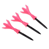 Maxbell 3Pcs Adjustable Golf Tees Plastic Rotatable Golf Tees Golf Tee Set Pink