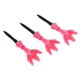 Maxbell 3Pcs Adjustable Golf Tees Plastic Rotatable Golf Tees Golf Tee Set Pink