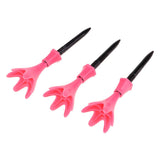 Maxbell 3Pcs Adjustable Golf Tees Plastic Rotatable Golf Tees Golf Tee Set Pink