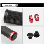 Maxbell Rubber MTB Bike Handlebar Grips Lock on Anti-slip Handle Bar Cover Red