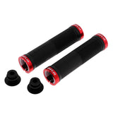 Maxbell Rubber MTB Bike Handlebar Grips Lock on Anti-slip Handle Bar Cover Red