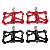 Maxbell 1 Pair Bicycle Pedal Aluminium Alloy Flat Platform Bike Cycling Pedals Red