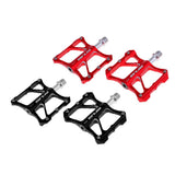 Maxbell 1 Pair Bicycle Pedal Aluminium Alloy Flat Platform Bike Cycling Pedals Red