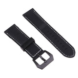 Maxbell Silicone Universal Sports Watch Band Waterproof Strap 24mm Black Buckle