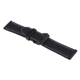 Maxbell Silicone Universal Sports Watch Band Waterproof Strap 24mm Black Buckle