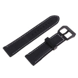 Maxbell Silicone Universal Sports Watch Band Waterproof Strap 24mm Black Buckle