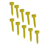 Maxbell 10 Pieces Plastic Golf Tees Limited Tee Divot Tools Golf Accessory Yellow