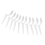 Maxbell 10 Pcs Plastic Anti-Slice Golf Tees Chair-shaped Tees Divot Tools White