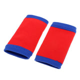 Maxbell 1 Pair Breathable Elastic Wrist Support Protector Guard Brace Blue+Red